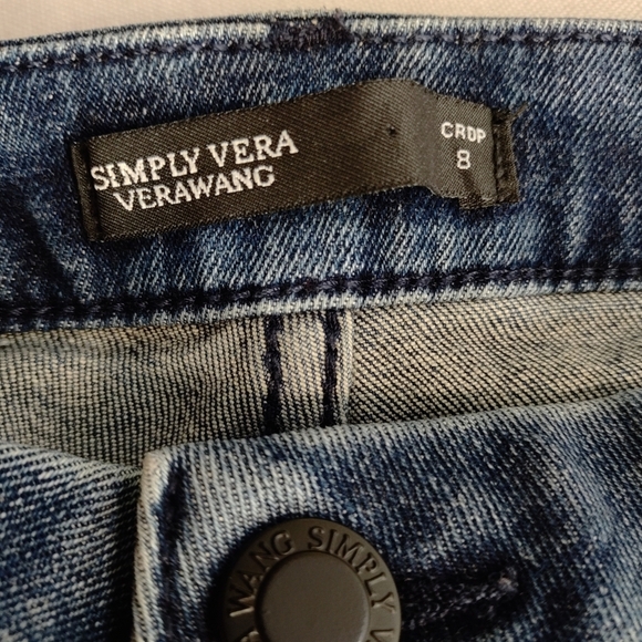 Simply Vera Vera Wang Women's Blue Stretch Straight Leg Pants Crop Jeans… - Picture 10 of 11